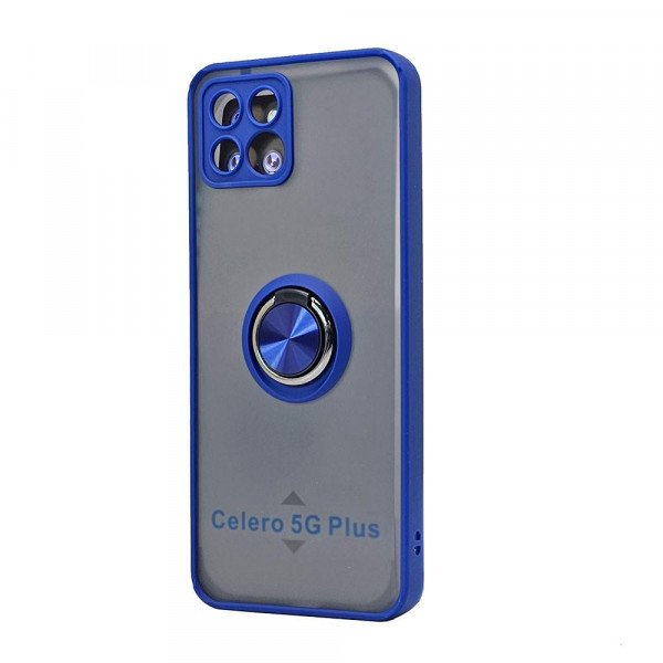 Wholesale Tuff Slim Armor Hybrid Ring Stand Case for Boost Mobile Celero 5G+ 2023 (Navy Blue)