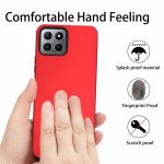 Wholesale Glossy Dual Layer Armor Defender Hybrid Protective Case Cover for Boost Mobile Celero 5G+ 2023 (Red)
