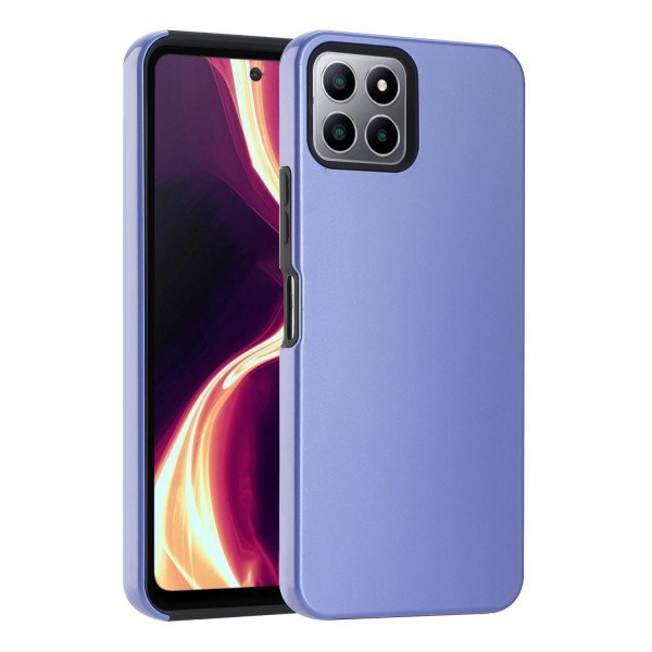 Wholesale Glossy Dual Layer Armor Defender Hybrid Protective Case Cover for Boost Mobile Celero 5G+ 2023 (Purple)