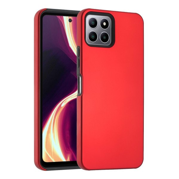 Wholesale Glossy Dual Layer Armor Defender Hybrid Protective Case Cover for Boost Mobile Celero 5G+ 2023 (Red)