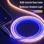 Wholesale IP Lighting LED Light Up Charging Cable - 7 RGB Colors Gradual Changing USB Cable 3.3FT for Universal iPhone and iPad Devices