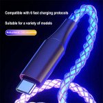 Wholesale Type-C LED Light Up Charging Cable - 7 RGB Colors Gradual Changing USB Cable 3.3FT for Universal Cell Phone, Device and More for Android Only