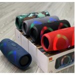 Wholesale Double RGB LED Ring Light Portable Wireless Bluetooth Speaker CHARGE5 for Universal Cell Phone And Bluetooth Device (Blue)