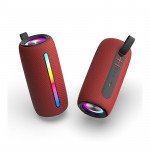 Wholesale Portable Bluetooth Speaker with RGB LED Light - Hi-Fi Sound Quality Wireless Audio Device ChargeP2Pro for Universal Cell Phone And Bluetooth Device (Red)