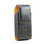 Wholesale Deluxe Vertical PU Leather Smartphone Belt Pouch with Secure Magnetic Flip Closure L55 for Fits iPhone 15 Pro Max and more (Black)