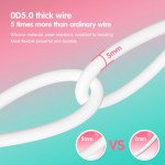 Wholesale IP Lighting Heavy Duty Strong Soft Flexible Silicone OD 5.0mm Charge and Sync USB Cable 10FT for Universal iPhone and iPad Devices 10FT (White)