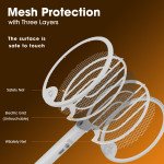 Wholesale Foldable Electric Mosquito Swatter with 360° Rotating Handle - Portable Bug Zapper for Home, Office & Outdoor Use (White)