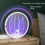 Wholesale Foldable Electric Mosquito Swatter with 360° Rotating Handle - Portable Bug Zapper for Home, Office & Outdoor Use (White)