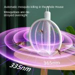 Wholesale Foldable Electric Mosquito Swatter with 360° Rotating Handle - Portable Bug Zapper for Home, Office & Outdoor Use (White)