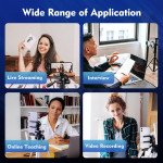 Wholesale Professional Dual Mic Wireless Recording System with iPhone and Type C Adapters for Universal Cell Phone, Device and More (Black)