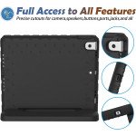 Wholesale Silicone Convertible Handle Stand Kid Friendly Shockproof Durable Protective Cover Case for for Apple iPad 10.2 8th / 7th Gen [2021 / 2020 / 2019] (Black)