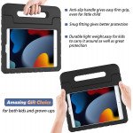 Wholesale Silicone Convertible Handle Stand Kid Friendly Shockproof Durable Protective Cover Case for for Apple iPad 9.7 [2018 / 2017], Air 1, Air 2 (Black)
