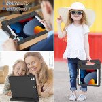 Wholesale Silicone Convertible Handle Stand Kid Friendly Shockproof Durable Protective Cover Case for for Apple iPad 9.7 [2018 / 2017], Air 1, Air 2 (Black)