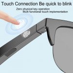 Wholesale Ultra Light Frame Smart Glasses Bluetooth Wireless Stereo Music Audio Sunglasses F06 for Universal Cell Phone And Bluetooth Device (Black)
