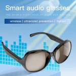 Wholesale Bluetooth Wireless Audio Sunglasses with Ultra-Light Frame and High-Fidelity Stereo Sound F07 for Universal Cell Phone And Bluetooth Device (Black)