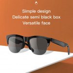 Wholesale Ultra-Light Frame Bluetooth Wireless Stereo Music Audio Sunglasses F08 for Universal Cell Phone And Bluetooth Device (Black)