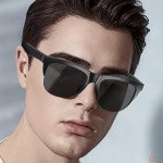 Wholesale Ultra-Light Frame Bluetooth Wireless Stereo Music Audio Sunglasses F08 for Universal Cell Phone And Bluetooth Device (Black)