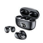 Clip-On Open Ear Crystal Clear Sound TWS Bluetooth Headphones F80 for Universal Cell Phone And Bluetooth Device (Black)