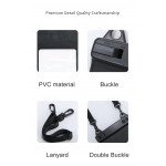 Wholesale Waterproof Floating Phone Pouch Case SIze L with Lanyard – Clear Window, Snap Lock, Ideal for Water Photography (Black)