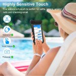 Wholesale Waterproof Floating Phone Pouch Case SIze XL with Lanyard – Clear Window, Snap Lock, Ideal for Water Photography (Black)