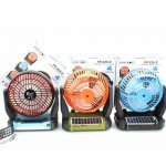 Wholesale Desktop Cooling Fan Portable Bluetooth Speaker with Solar Charge, LED Light, FM Radio, Multi Feature Speakers FP225 for Universal Cell Phone And Bluetooth Device (Green)
