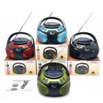 Wholesale Classic CD Player Design Portable Bluetooth Speaker with Solar-Powered - Perfect for Outdoor Adventures and Sustainable Living FP226 for Universal Cell Phone And Bluetooth Device (Green)