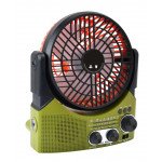 Wholesale Large Fan Solar-Powered Bluetooth Speaker with AM/FM Radio, Portable, and LED Flashlight FP335 for Universal Cell Phone And Bluetooth Device (Green)