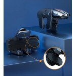 Wholesale 6-Finger Gaming Trigger for Mobile Phones - Enhanced Sensitivity and Control G21 for Universal Cell Phone And Bluetooth Device (Black)