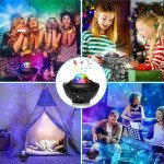 Wholesale Galaxy Star Projector Night Light with Bluetooth Speaker - LED Color Projections for Room Decor G2402A for Universal Cell Phone And Bluetooth Device (Black)