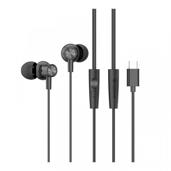 Wholesale Premium USB Type C Wired Earbuds with Mic - HiFi Stereo Noise Isolating Headphones for Music and Calls for Universal Cell Phone And Devices (Black)