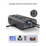 Wholesale 20W Car Lighter: USB PD Fast Charge, 3-Socket Splitter with Independent Switch GC01 for Universal Cell Phone, Device and More (Black)