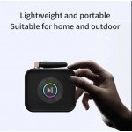 Wholesale Bluetooth 5.1 Receiver with RGB Light 3.5mm Aux Low Latency Dual Connection Wireless Audio Adapter GR01 for Universal Cell Phone, Device and More (Black)