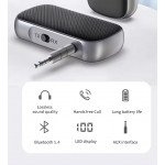 Wholesale Bluetooth AUX Receiver Dual Connection Wireless Adapter for Music, Calls, Stereo Speaker with Mic GR11 for Universal Cell Phone, Device and More (Black)