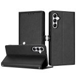 Wholesale Premium PU Leather Folio Wallet Front Cover Case with Card Holder Slots and Wrist Strap for Samsung Galaxy A05s (Black)