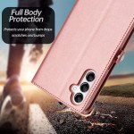 Wholesale Premium PU Leather Folio Wallet Front Cover Case with Card Holder Slots and Wrist Strap for Samsung Galaxy A05s (Red)