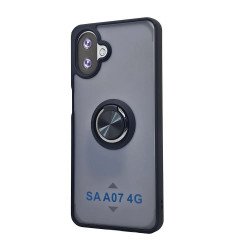 Slim Hybrid Shockproof Phone Case with Kickstand Ring for Samsung Galaxy A07 4G (Black) Slim Hybrid Shockproof Phone Case with Kickstand Ring for Samsung Galaxy A07 4G (Black)
