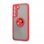 Slim Hybrid Shockproof Phone Case with Kickstand Ring for Samsung Galaxy A17 5G (Red)