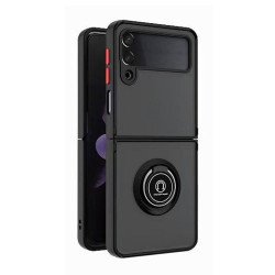 Tuff Slim Armor Hybrid Ring Stand Case for Samsung Galaxy Z Flip 5 (Black)