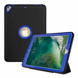 Strong Armor Heavy Duty Protection Hybrid Kickstand Case with Smart Cover for Apple iPad Air 3, Apple iPad Pro 10.5 (2017) (Blue)