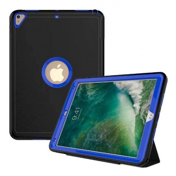 Wholesale Strong Armor Heavy Duty Protection Hybrid Kickstand Case with Smart Cover for Apple iPad Air 3, Apple iPad Pro 10.5 (2017) (Blue)