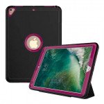 Strong Armor Heavy Duty Protection Hybrid Kickstand Case with Smart Cover for Apple iPad Air 3, Apple iPad Pro 10.5 (2017) (Hot Pink)