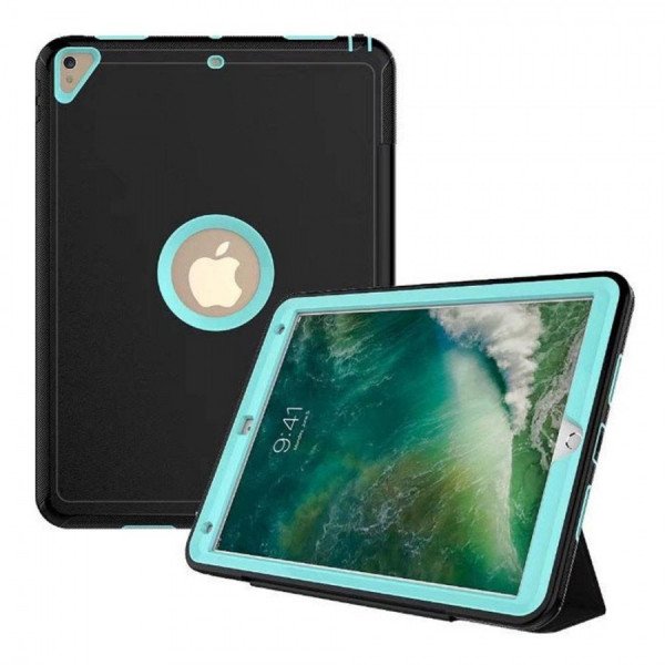 Wholesale Strong Armor Heavy Duty Protection Hybrid Kickstand Case with Smart Cover for Apple iPad Air 3, Apple iPad Pro 10.5 (2017) (Turquoise)