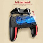 Wholesale Pro Gaming Gamepad with Dual Cooling Fan and Trigger Clip - Enhance Mobile Gaming Experience H10 for Universal Cell Phone And Bluetooth Device (Black)