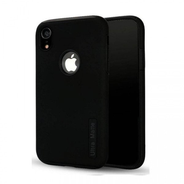 Wholesale Ultra Matte Armor Hybrid Case for Apple iPhone XR (Black)