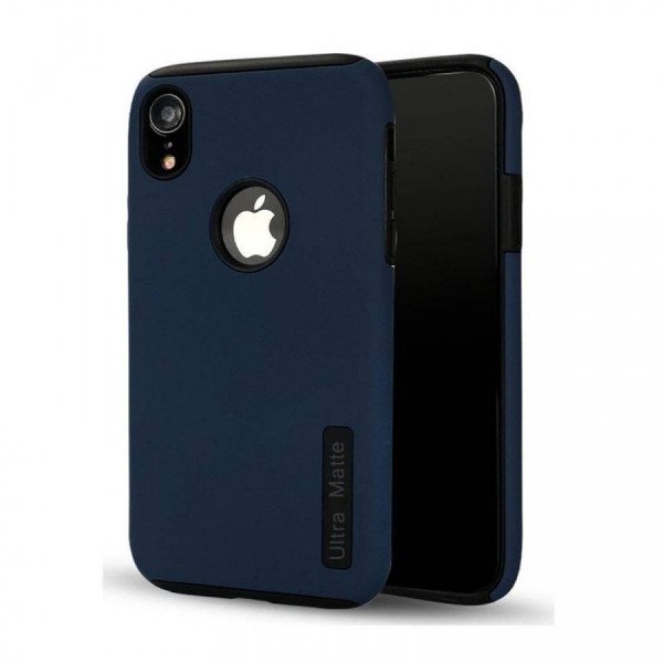 Wholesale Ultra Matte Armor Hybrid Case for Apple iPhone XR (Navy Blue)