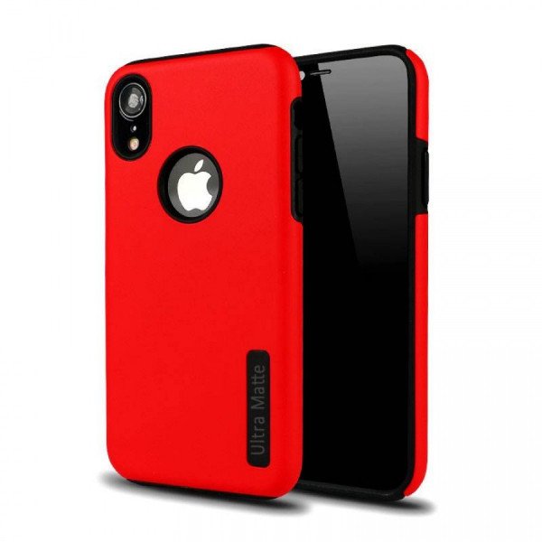 Wholesale Ultra Matte Armor Hybrid Case for Apple iPhone XR (Red)