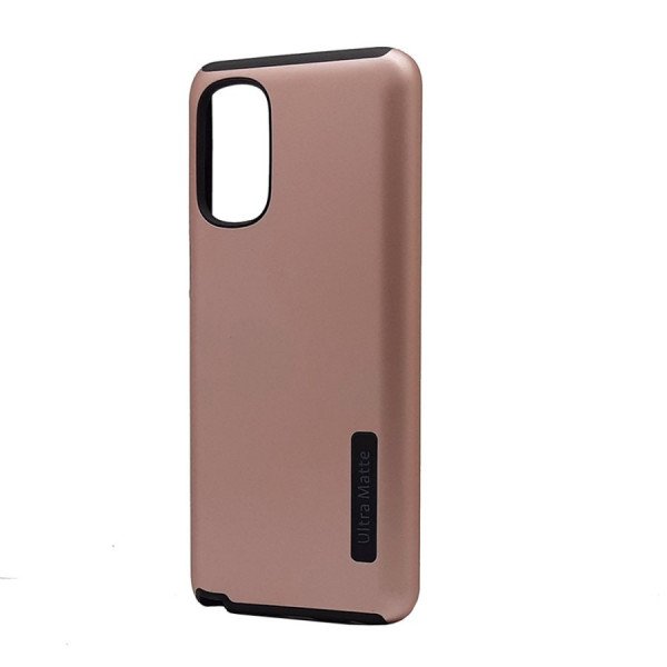 Wholesale Ultra Matte Armor Hybrid Case for Motorola G Stylus 4G 2022 (Rose Gold)