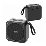 Wholesale Portable Cube Bluetooth Speaker with FM Radio, USB & Micro SD Playback - HQ Sound in Compact Design HF-F82 for Universal Cell Phone And Bluetooth Device (Black)