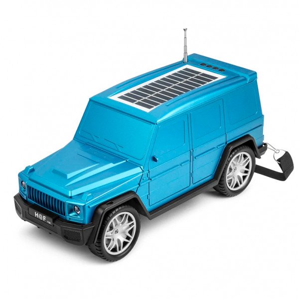 Wholesale Luxury SUV Style Jeep Bluetooth Speaker - Solar Charging, Carry Strap, Multi-Input F88 for Universal Cell Phone And Bluetooth Device (Blue)