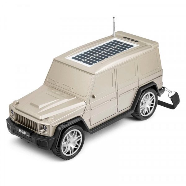 Wholesale Luxury SUV Style Jeep Bluetooth Speaker - Solar Charging, Carry Strap, Multi-Input F88 for Universal Cell Phone And Bluetooth Device (Gold)